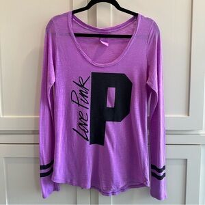 PINK VS Lavender Long Sleeve Top Women’s Size Medium